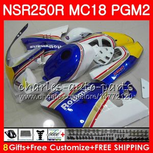 Body For HONDA NSR 250 R MC18 PGM2 NSR 250R NS250 NSR250R 88 89 78HM.0 MC16 NSR250 R RR NSR250RR 1988 1989 88 89 Fairings Kit Rothmans Blue