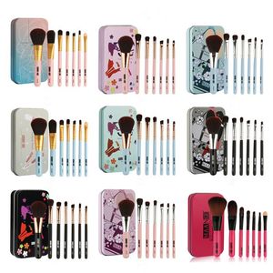 Professional Make Up Brushes Kit MAANGE 7pcs Cute Wood Handle Face Powder Concealer Eye Shadow Eyeshadow Makeup Brush set with Box