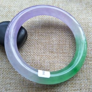 Wholesale silver plated connectors resale online - Certified Grade A Natural Lavender Jadeite JADE Bracelet Bangle A077