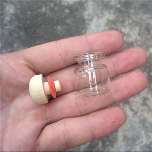 100pcs 22x25x12.5 mm Mini Glass Bottles With Round Dome Corks DIY 4 ml Empty Decorative Cute Glass Vials Jars