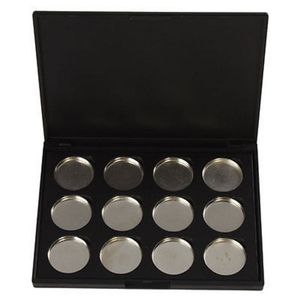 Wholesale empty magnetic eyeshadow palette resale online - Empty Magnetic Eyeshadow Pigment Aluminum Palette Pans DIY Makeup Eye Shadow Chic Grids Pigment Palette Case