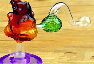 Hookah accessoarer panda potten grossistglas bongs olje brännare glas vatten rör oljeriggar rökning