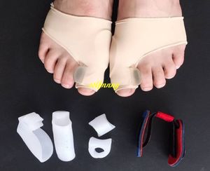 50sets/lot 7Pcs/set Foot Care Tools Hallux Valgus Correction Sets Orthopedic Silicone Toe Separator Bunion Guard Pedicure Tools