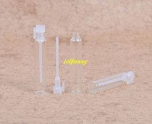 1250pcs/lot 2ML Glass Perfume bottle Small Sample Vials Bottles Empty Laboratory Liquid Fragrance Test Tube Trial Bottle