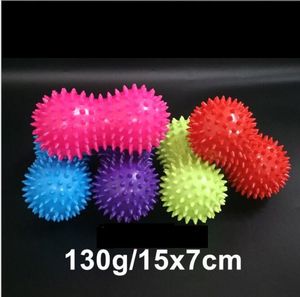 Yoga Point Massage Ball Spiky Peanut Ball Stress Relief Fot Arm Neck Back Body Massager Boll Hjälp Blodcirkulation Yoga övning bollar