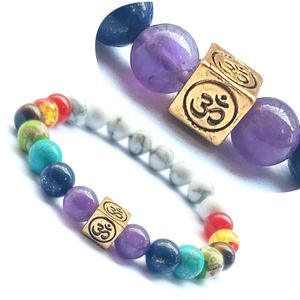 4 Styles OM Meditation 8mm Natural Reiki Seven Chakras Lava Stone Beads Bracelets DIY Essential Oil Diffuser Bracelet Jewelry
