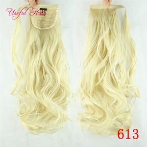 Easy wear Synthetic Curly Hairpiece Ponytail Hair Extensions kinky curly 10Colors High Temperature Fiber Fake Hair Pony Tail marley twist