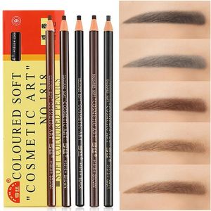 Professional Hengsi 1818 Eyes Makeup Waterproof Eyebrow Pencils Black Brown Natural Eye Brow Pen Cheap Make Up