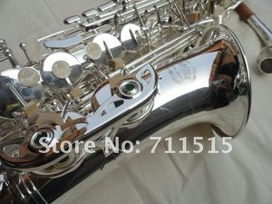 Kopiera Jupiter JAS-567GL ALTO SAXOPHONE E-Flat Tune Musikinstrument yta silverpläterad professionell sax med fallmunstycke