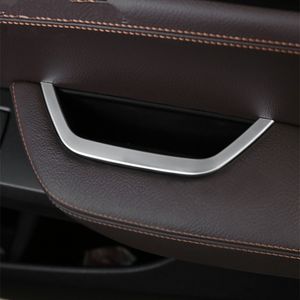 Chrome Main Drive Door Armrest Storage Box Frame Decorative Trim Strip för BMW X3 F25 X4 F26 Biltillbehör Sequin184a