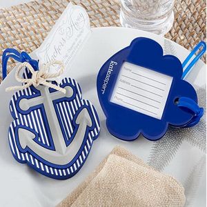 Wholesale beach theme bridal shower for sale - Group buy 50PCS Rubber Anchor Luggage Tag Beach Themed Wedding Bridal Shower Favors Travel Supplies Baggage Tags