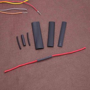 127pcs/set 40/80mm Insulation Assorted 2:1 Heat Shrink Tubing Wrap Sleeve Kit Cable Sleeves Repair Tools Black