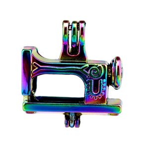 10pcs/lot Rainbow Color Sewing Machine Beauty Beads Cage Locket Pendant Diffuser Aromatherapy Perfume Essential Oils Diffuser Floating Pom