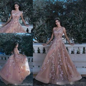 2018 Fancy Evening Dresses Sleeveless Beading Applique Formal Gowns High Quality A Line Organza Floor Length Prom Dress