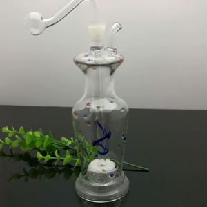 Farbpunkt Sandkernfilter Vase Glas Wasserflasche Glas Bbong Wasserpfeife Titan Nagelschleifer, Glasbubbler für Rauchpfeifenmischung Colo
