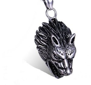 free shipping Stainless steel bogey lutou necklace foreign trade jewelry fashion men retro casting animals titanium steel pendant popular fa