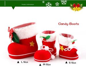 Ornamenti natalizi, stivali di caramelle, decorazioni natalizie, sacchetti di caramelle per matrimoni, regali adorabili, stivali di Natale per bambini, stivali di calza CC03