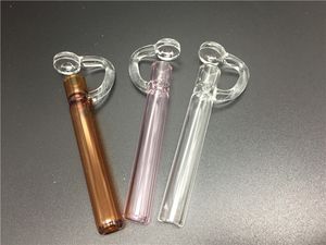 Labs Glas Vatten Rökning Mini Olja Vaxrör Koncentrat TASTERS Borosilikatrör med en förlängning avsedd för dabbing