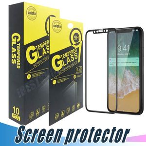 Protezione rivestita in vetro temperato 3D a schermo intero in morbida fibra di carbonio per iPhone 11 Pro X Xr Xs Max 8 7 6 6S Plus con pacchetto di vendita al dettaglio