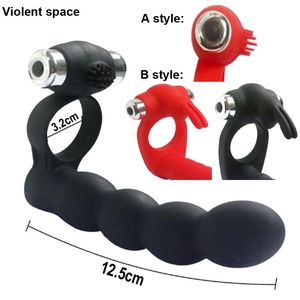 Silicone galo anel vibrador para casais brinquedos sexuais anjo anel anel anéis de ejaculação pau para homens anillo vibrador cockring y1892804