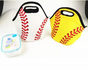 Neoprene beisebol almoço saco esportes softball tote isolado sacos mais frios estudantes crianças saco de armazenamento de alimentos à prova dwaterproof água bolsa sn1808