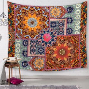 Wunderschöner Boho-Bohemien-Wandteppich, Vintage-Blumenmuster, indische Wanddekoration für Zuhause, Elefant, marokkanisches Tapiz-Dekor
