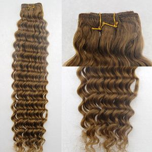 Onda profunda Cabelo Brasileiro Tecer Feixes de Cabelo Remy Tecelagem 1 PÇS/LOTE Extensão Do Cabelo Humano