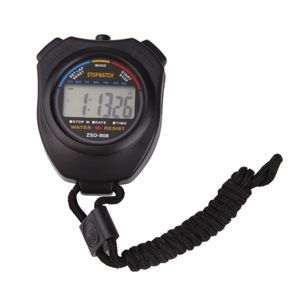 ZSD-808 ZSD808 Outdoor Sports Stopwatch Professional Handheld Digital LCD Display Sports Running Timer Chronograph Counter Timer with Strap