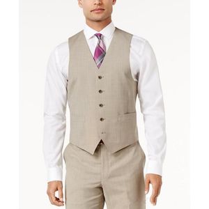 Cheap And Fine Beige tweed Vests Wool Herringbone British style custom made Mens suit tailor slim fit Blazer wedding suits for men