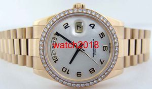 ラグジュアリーウォッチステンレススチールブレスレットゴールド母のパールダイヤモンドベゼル118348  - 時計胸39mm自動ファッションメンズ腕時計