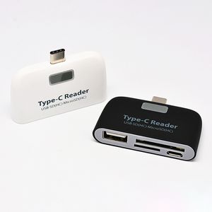 4 In1 USB 3.1 Tipo C USB-C TF SD Micro SD OTG Card Reader Kartenleser Bianco Nero Per Macbook Phone Tablet