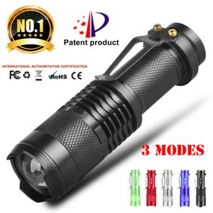 Q5 LED 300LM Zoom Mini Flashlight 5 Colors Portable AA 14500 Battery Torch Penlight Waterproof Flashlight For Outdoor Fishing Camping
