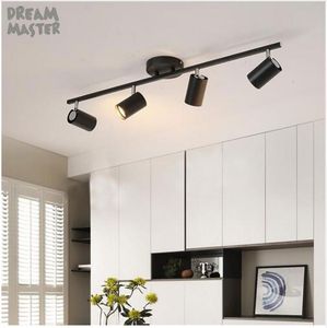 Industrial GU10 LED TRACK LIGHT, JUSTERBAR LED TRACK LIGHTING KIT, Moderna Black White Rail Spotlights, 1 2 3 4 5 6 Spårlampa