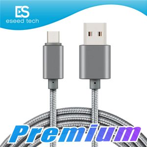 Type C Nylon Braided Micro USB Cables Charging Sync Data Durable Quick Charge Charger Cord for Android V8 Smart Phone