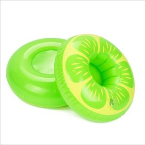 PVC Inflatable Drink Cup Holder 9 Styles Lemon Beverage Holers Floating Pool Beach Stand Toy For Party cup saucer