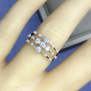 Temperament Promise ring 5A Cz Stone 925 sterling silver Cross Engagement fedi nuziali per donna Finger Jewelry