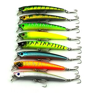 LENPABY 8 pz esche da pesca dure ciprinidi bass wobbler luccio carpa trota persico pesce gatto esche da pesca 9.5CM 7.8G