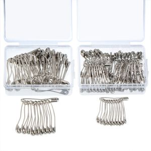 60 set Curved Safety Pins Quilting Basting Pins with Plastic Cases Nickel plated Steel size of mm