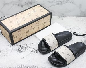 Herren- und Damenmode All Over Stempeldruck Slides Sandalen Hausschuhe Jungen Mädchen lässige Flip-Flops mit Box und Staubbeuteln