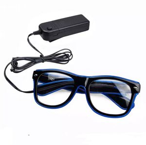 LED Party Glasses Fashion EL Wire Birthday Halloween Bar Decorative supplier Luminous Glasses Eyewear 2022