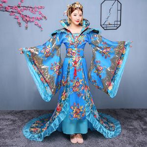 زي خرافية الصينية سلالة تانغ hanfu القديمة ملابس الرقص الشعبي زائدة الملكي الفاخرة الأميرة اللباس الفيلم أداء مرحلة ارتداء التلفزيون