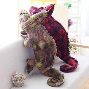 70cm Simulation Dinosaur Plush Toys Stuffed Chameleon Soft Toys for Children Creative Sofa Pillow Dolls Cool Birthday Gift