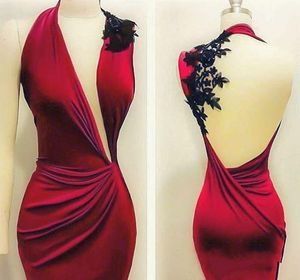 2019 Billiga Sheath Cocktail Dress Backless Mini Short Semi Club Wear Homecoming Graduation Party Gown Plus Size Custom Made