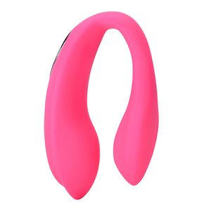 10 Speeds Dual G Spot Silicone Vibrators U Shape Rechargeable Sex Toys For Women Clitoral Stimulator Masturbation Sex Machine S18101905