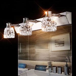 LED moderno banheiro de cristal de parede de parede de cristal caixa de jóia cromo sconces banheiro espelho front de parede frontal preço atacado