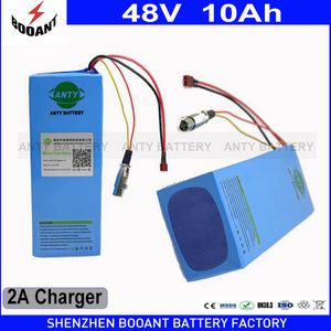 eBike Battery 48V 10Ah 500W Lithium Battery Pack With 54.6V 2A Charger 15A BMS Electric Bicycle 18650 Rechargeable Battery Pack
