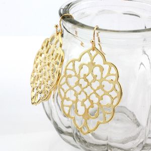 orecchini pendenti in filigrana in argento sterling con gancio in oro giallo per donne orecchini boho chic bohémien marocchini gioielli da sposa