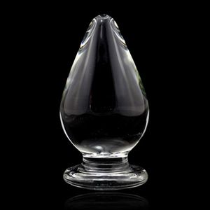 Juguetes sexuales anales Super Big Size Glass Butt Plug Shopping 10 * 5 CM Sexy Enorme Pyrex Crystal Anal Plug para mujeres y hombres Productos sexuales Y1893002