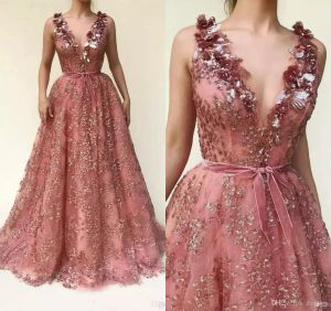 Fairy Prom Dresses V Neck Appliqued Sequined A Line Party Gowns Sweep Train Belt Bow Cheap Special Occasion Dress Customized Evening Dresses