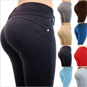 Leggings Hip Push Up Tights Slim Fitness Pencil Calças Casuais Sexy Slim Mulheres Mid Cintura Elástica Legging Hot Stretch Jeggings Skinny B3971